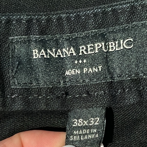 EUC BANANA REPUBLIC AIDEN PANT CHINO/KHAKI BLACK SIZE 38 X 32 - Picture 9 of 10